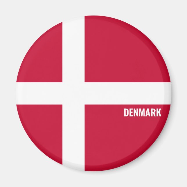 Danmark Flagga Charming Patriotic Magnet (Framsidan)