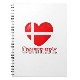 Danmark Flagga Cutout Anteckningsbok