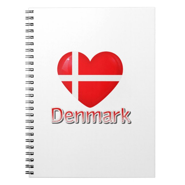 Danmark Flagga Cutout Anteckningsbok (Framsidan)