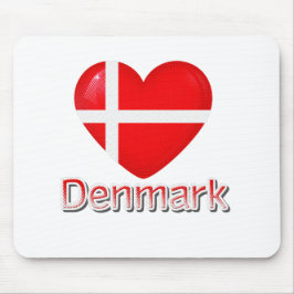 Danmark Flagga Cutout Musmatta