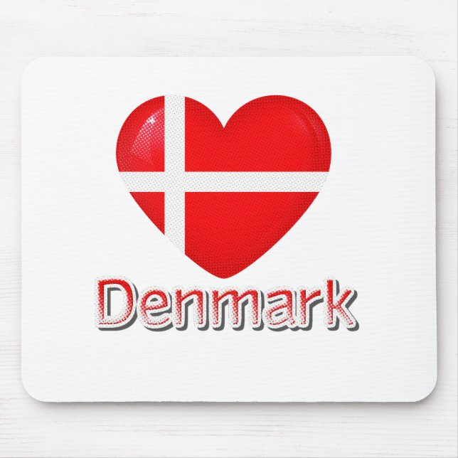 Danmark Flagga Cutout Musmatta (Framsidan)