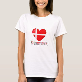 Danmark Flagga Cutout T Shirt