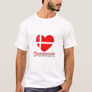 Danmark Flagga Cutout T Shirt
