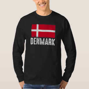 Danmark Flagga Danska Fotbollslag Fotboll Fotboll T Shirt