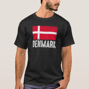 Danmark Flagga Danska Fotbollslag Fotboll Fotboll T Shirt
