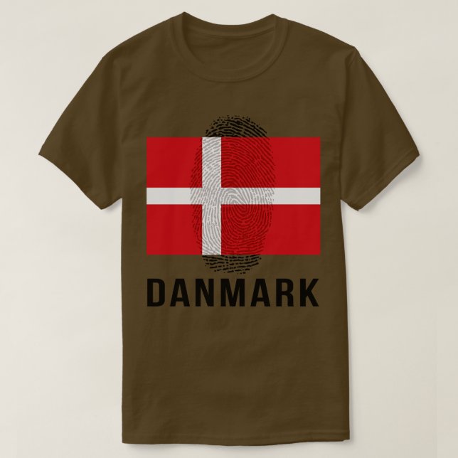 Danmark Flagga DNA T Shirt (Design framsida)