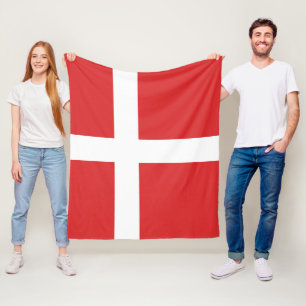 Danmark flagga fleecefilt