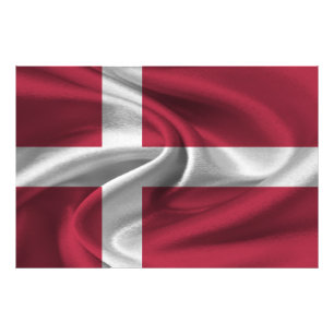 Danmark Flagga Fototryck