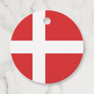 Danmark flagga gåvor etiketter