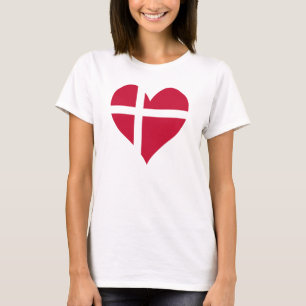 Danmark Flagga Heart Tröja