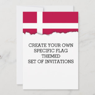 Danmark Flagga Inbjudningar