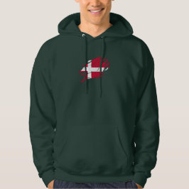 Danmark Flagga Inside Me, skandinavien Klo Mark Hoodie