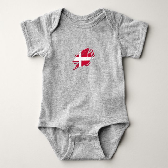 Danmark Flagga Inside Me, skandinavien Klo Mark T Shirt (Framsida)