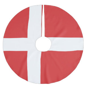Danmark flagga julgransmatta borstad polyester