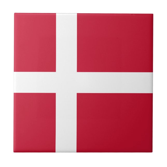 Danmark Flagga Kakelplatta (Framsidan)