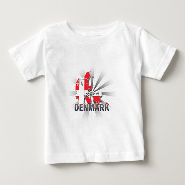 Danmark Flagga Karta 2.0 T Shirt (Framsida)