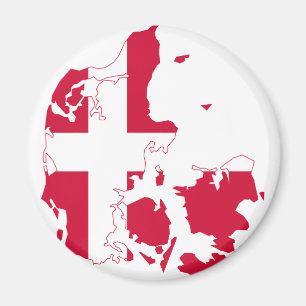 Danmark Flagga karta DK Magnet