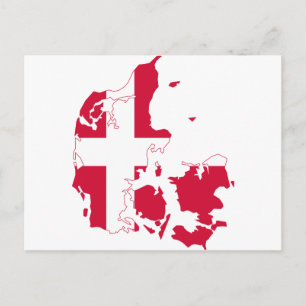 Danmark Flagga karta DK Vykort
