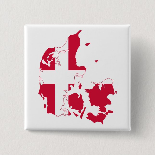 Danmark Flagga Karta Knapp (Framsida)
