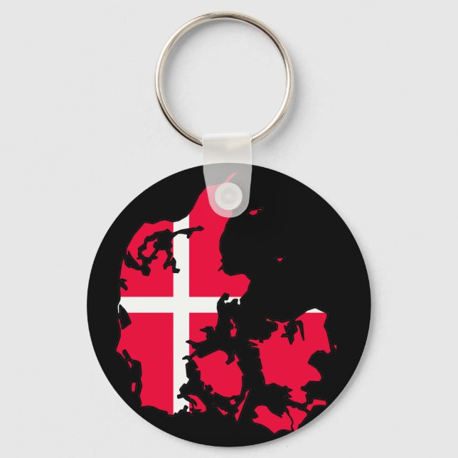 danmark flagga karta nyckelring (Framsida)