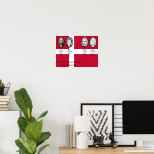 Danmark Flagga, Karta och Ancestors foton och info Poster