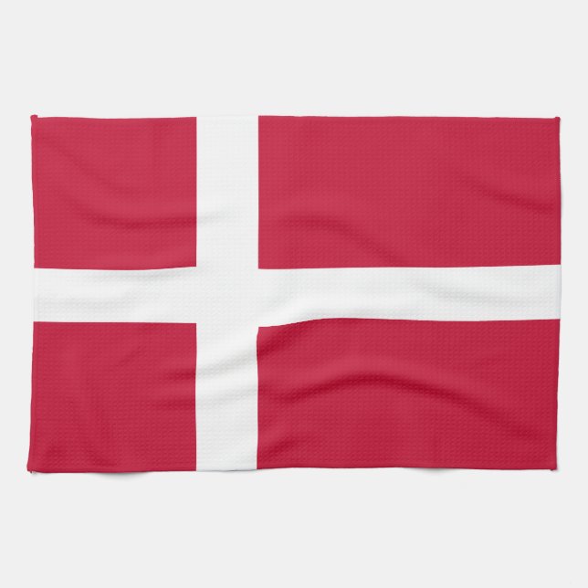 Danmark flagga Kitchen Towels Kökshandduk (Horisontell)
