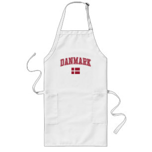 Danmark + Flagga Långt Förkläde