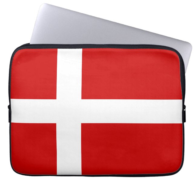 Danmark flagga laptop sleeve (Framsidan)