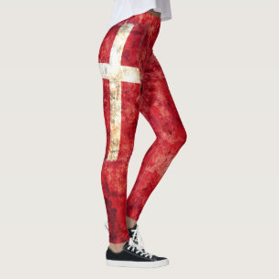 Danmark flagga leggings