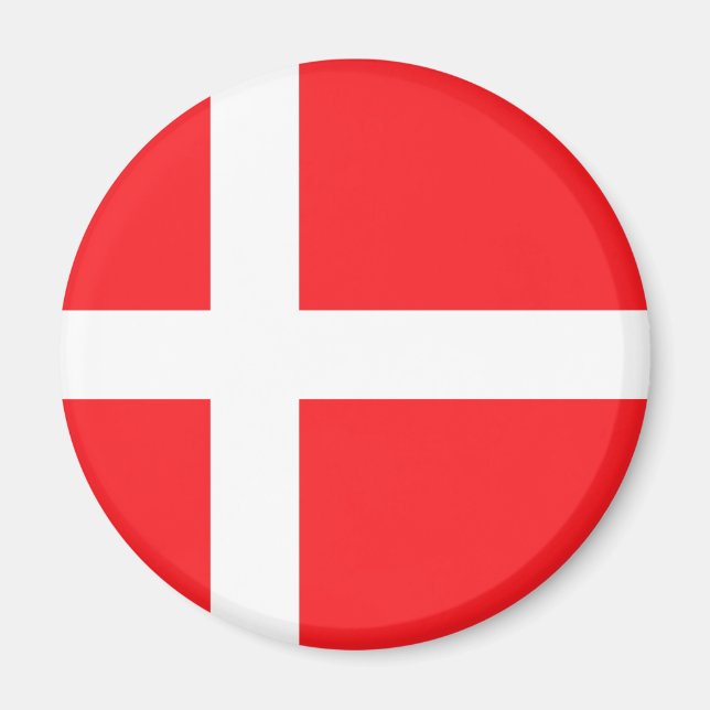 Danmark Flagga Magnet (Framsidan)