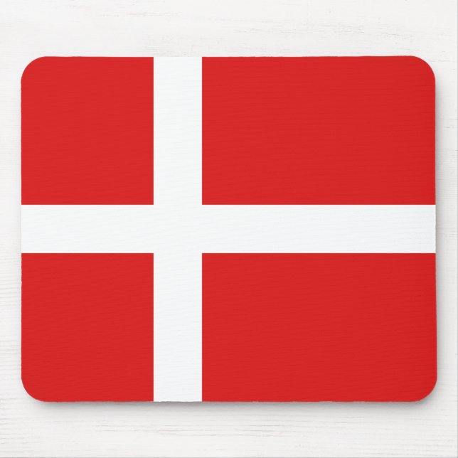 Danmark Flagga Mousepad Musmatta (Framsidan)