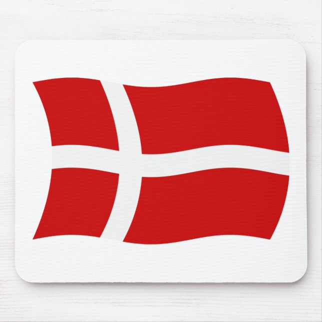 Danmark Flagga Mousepad Musmatta (Framsidan)