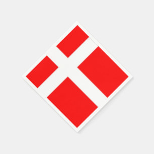 Danmark Flagga Napkins! Pappersservett