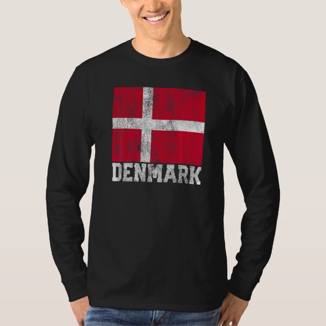 Danmark Flagga National Pride Roots Land Family N T Shirt (Framsida)