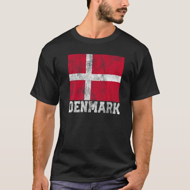 Danmark Flagga National Pride Roots Land Family N T Shirt (Framsida)