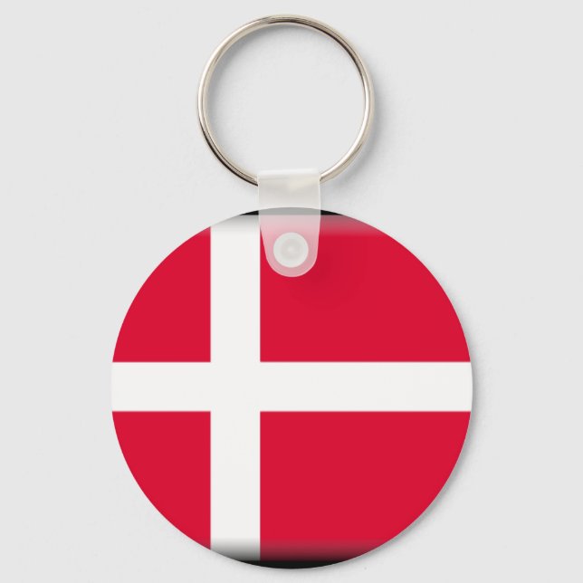 Danmark Flagga Nyckelring (Framsida)