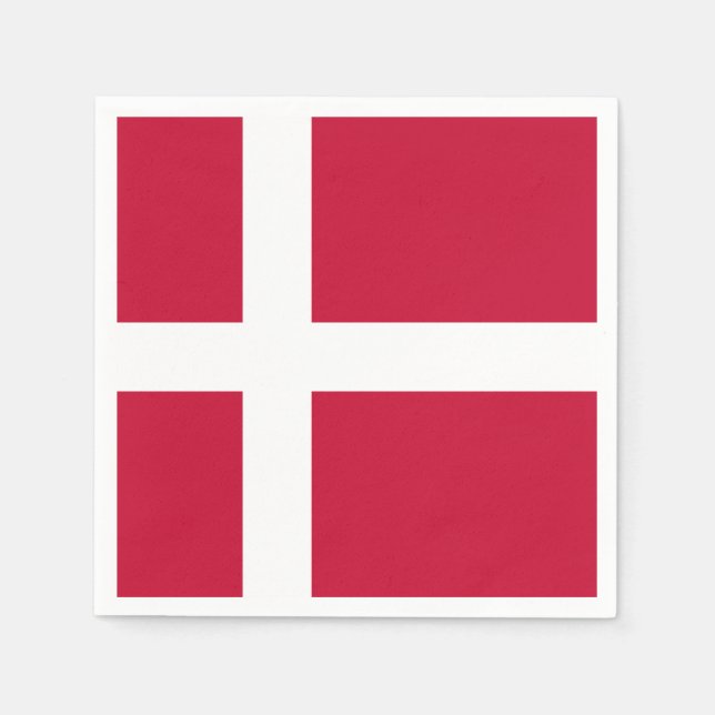 Danmark Flagga Pappersservett (Framsidan)