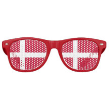 Danmark Flagga Party Shades Sunglass