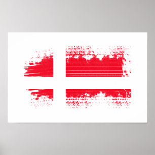 Danmark flagga poster