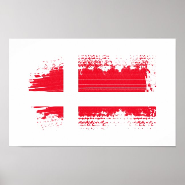 Danmark flagga poster (Framsidan)