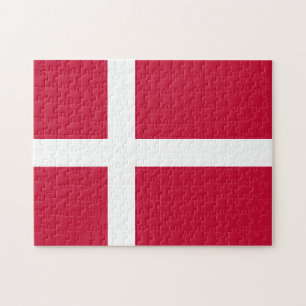 Danmark Flagga Pussel