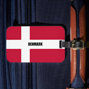 Danmark Flagga (rött och vitt) Bagagebricka