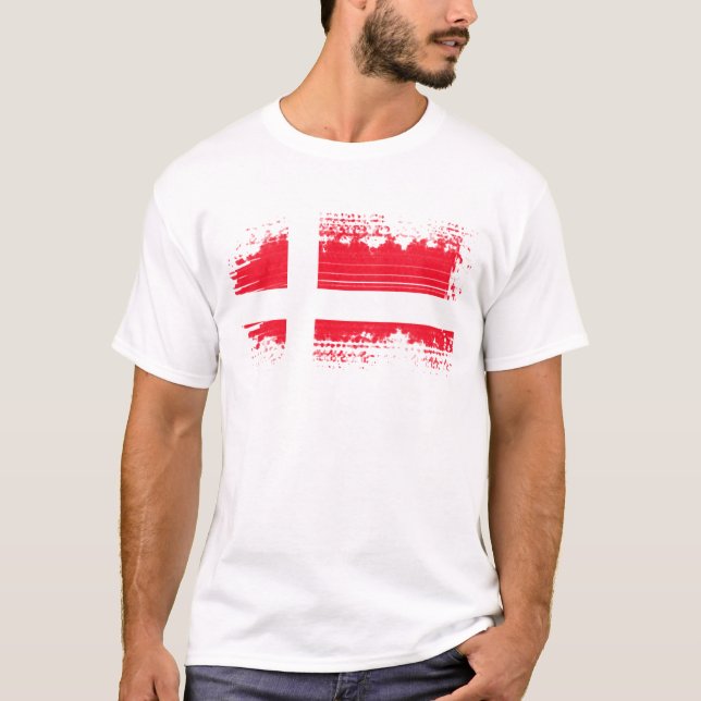 Danmark flagga t shirt (Framsida)