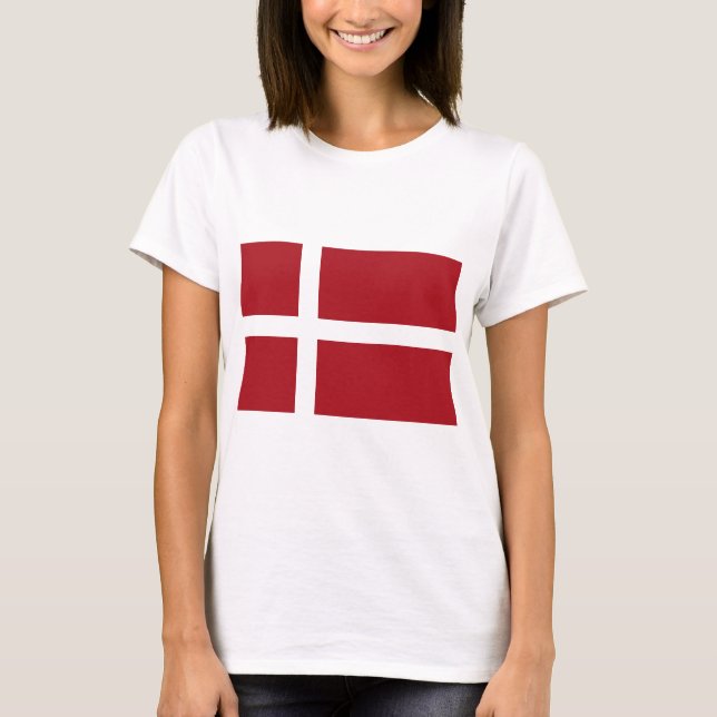 Danmark flagga t shirt (Framsida)