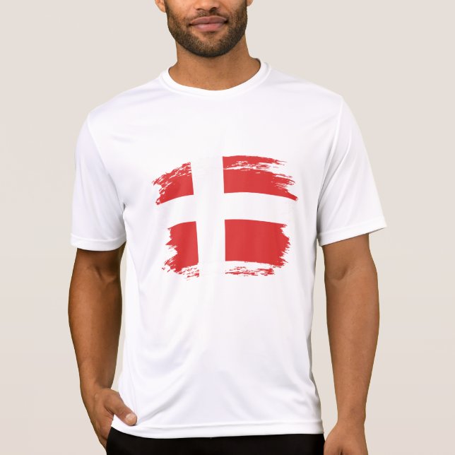 Danmark flagga t shirt (Framsida)