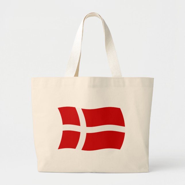 Danmark Flagga Tote Bag Jumbo Tygkasse (Framsidan)