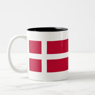 Danmark Flagga Två-Tonad Mugg