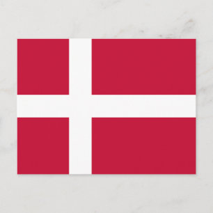 Danmark Flagga Vykort