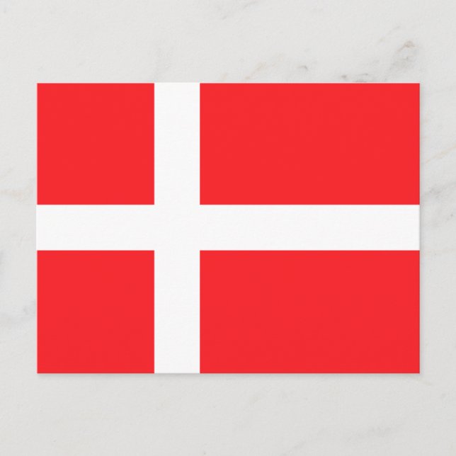 Danmark Flagga Vykort (Framsida)