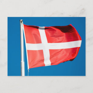 Danmark Flagga Vykort